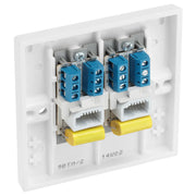 BG Electrical 900 Series - Double, telephone socket, master (screw)