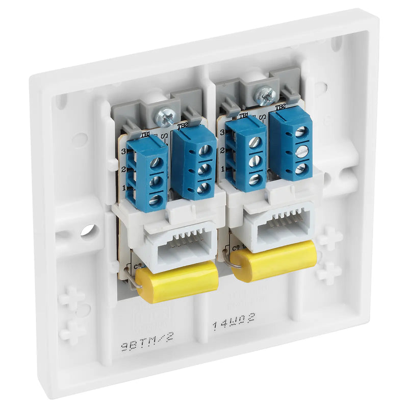 BG Electrical 900 Series - Double, telephone socket, master (screw)