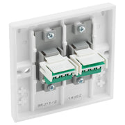BG Electrical 900 Series - Double, RJ11 telephone socket (screw)