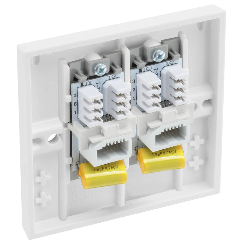 BG Electrical 900 Series - Double, telephone socket, master (IDC)