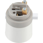 BG Electrical Ceiling Accessories - Push bar switched lamp holder, 0.5" 26 BSB threaded entry with short skirt