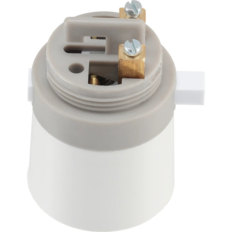 BG Electrical Ceiling Accessories - Push bar switched lamp holder, 0.5" 26 BSB threaded entry with short skirt