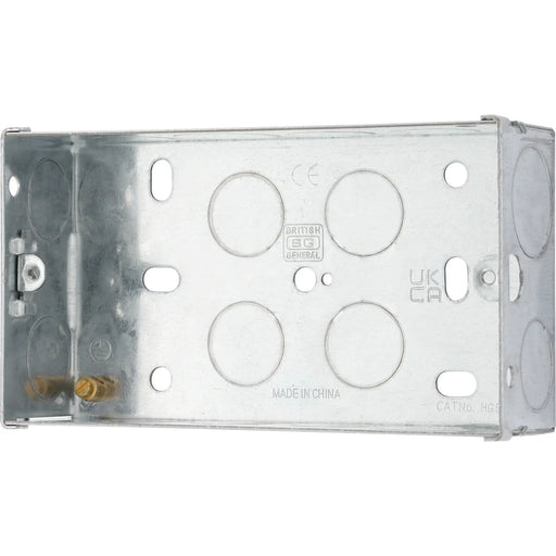BG Electrical Contractor - Steel Knockout Box, Double, 35mm