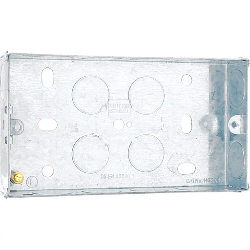 BG Electrical Contractor - Steel Knockout Box, Double, 25mm