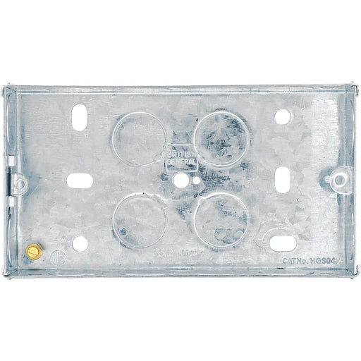BG Electrical Contractor - Steel Knockout Box, Double, 25mm