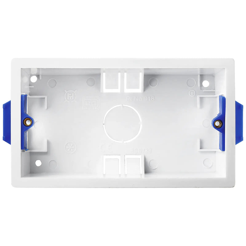 BG Electrical Contractor - Double Rectangular Dry Lining Box, 47mm