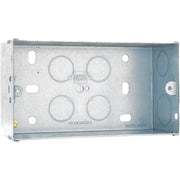 BG Electrical Contractor - Steel Knockout Box, Double, 47mm