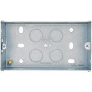 BG Electrical Contractor - Steel Knockout Box, Double, 47mm