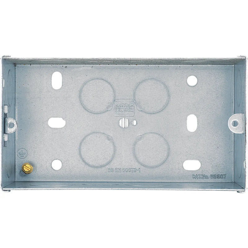 BG Electrical Contractor - Steel Knockout Box, Double, 47mm