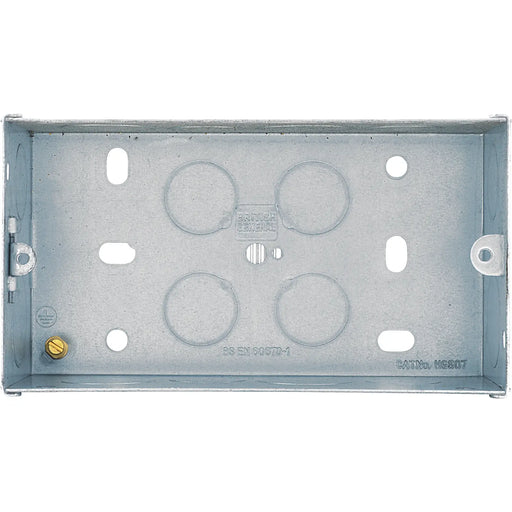 BG Electrical Contractor - Steel Knockout Box, Double, 47mm
