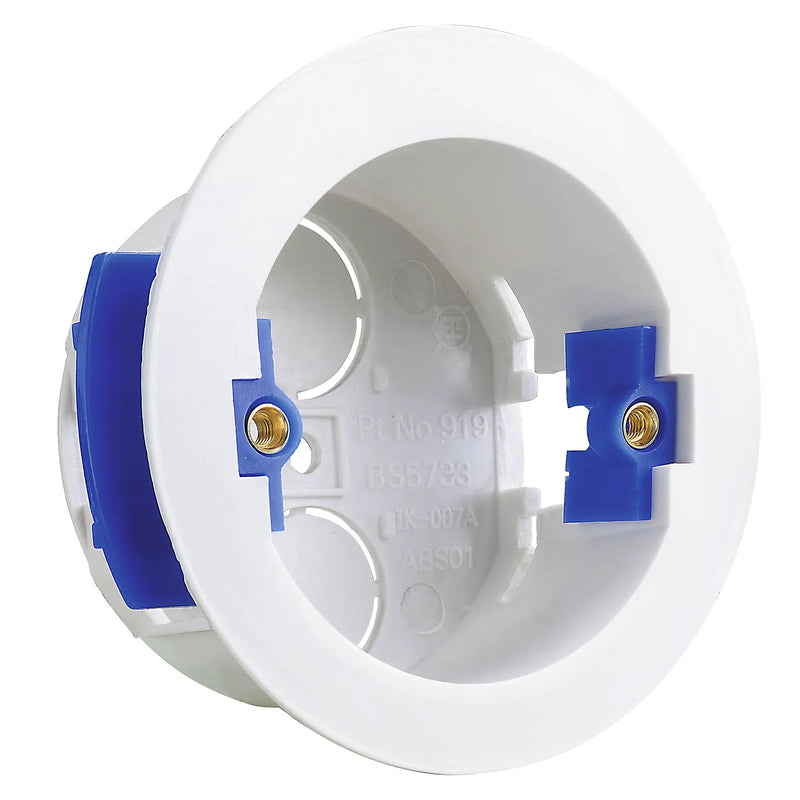 BG Electrical Contractor - Round Dry Lining Box, 35mm