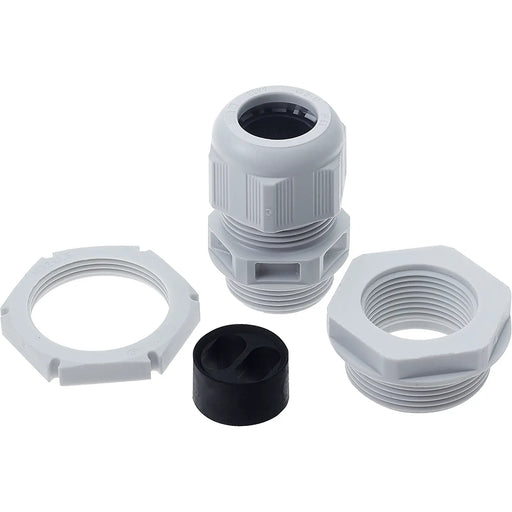 BG Electrical Contractor - Grey plastic gland kit, 2 x 2.5mm flat cable, cable insert, locknut and adaptor