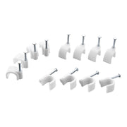 BG Electrical Contractor - Round cable clips, white, 6mm, 50pk