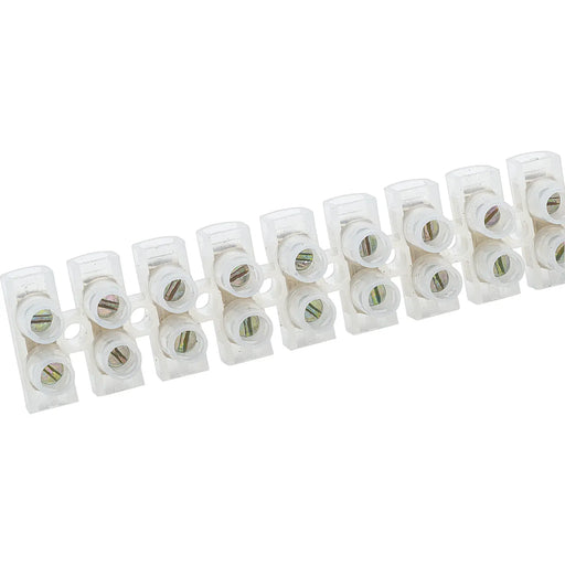 BG Electrical Contractor - 2.5A Terminal Strip, 12 Way, 10pk