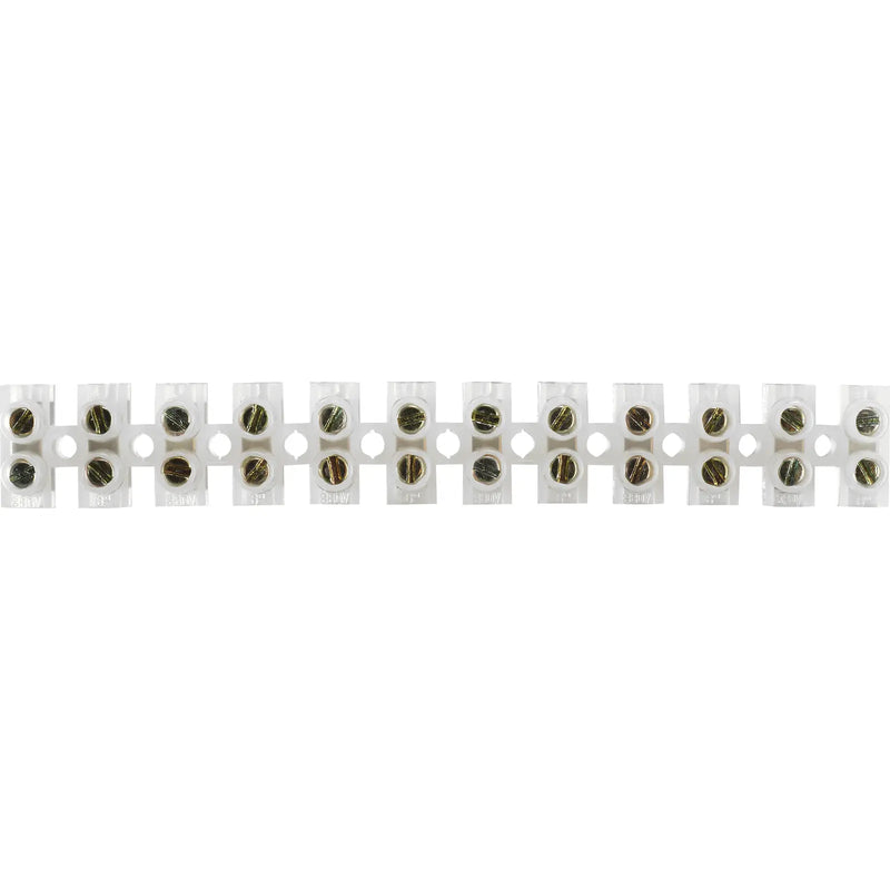 BG Electrical Contractor - 5A Terminal Strip, 12 Way, 10pk
