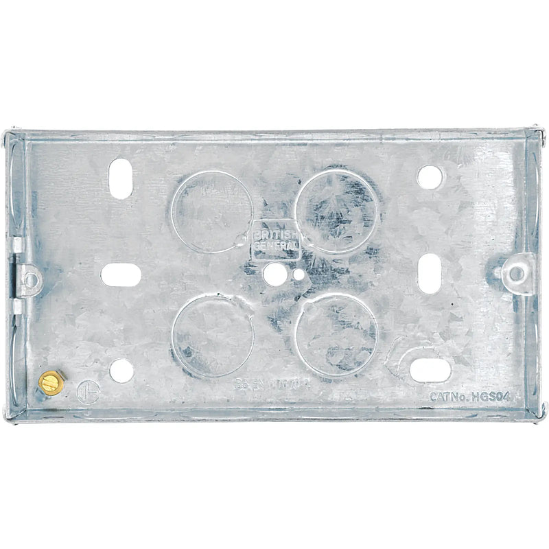 BG Electrical Contractor - Steel Knockout Box, Double, 25mm