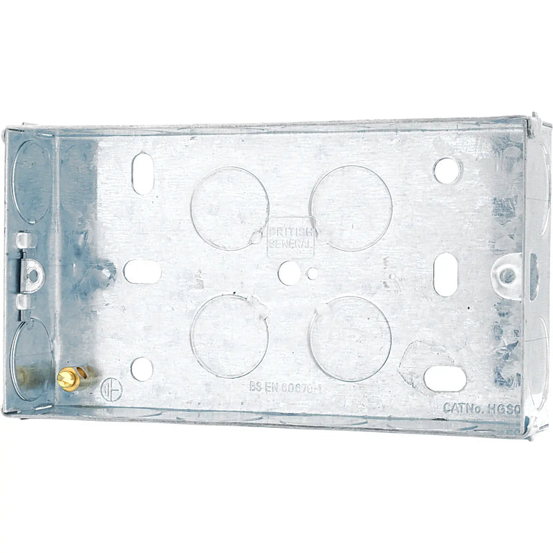 BG Electrical Contractor - Steel Knockout Box, Double, 25mm