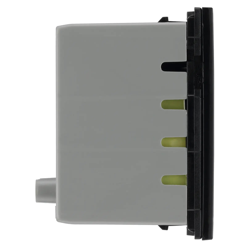 BG Electrical Euro Module - 45W USB A+C Euro Module - Black