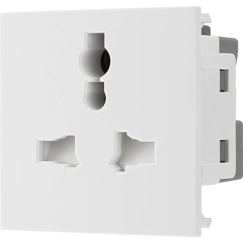 BG Electrical Euro Module - Universal unswitched socket