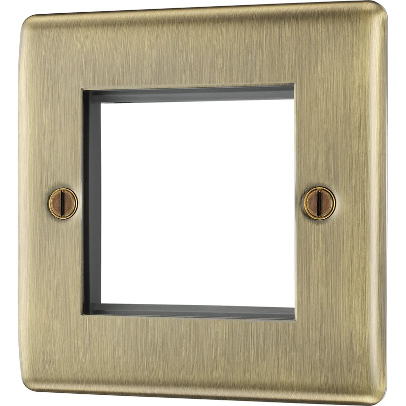 BG Electrical Euro Module - 2 module - square