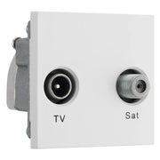 BG Electrical Euro Module - TV and satellite - IEC male radio IEC female