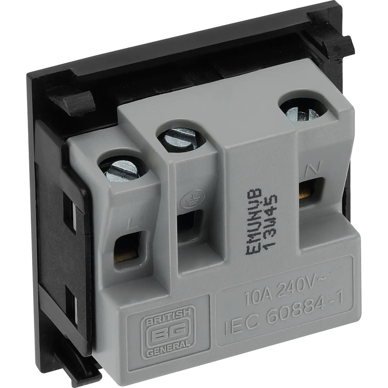 BG Electrical Euro Module - Universal unswitched socket