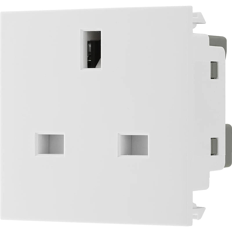 BG Electrical Euro Module - 13A (UK) unswitched socket