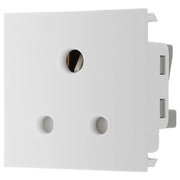 BG Electrical Euro Module - 5A round pin, unswitched socket