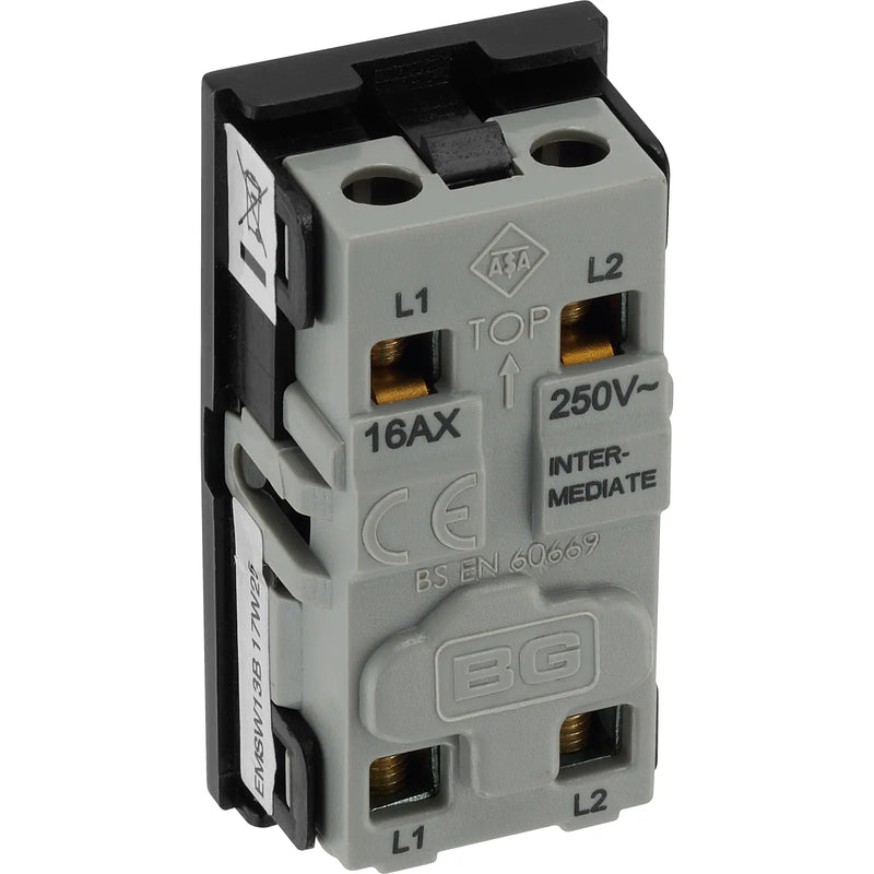 BG Electrical Euro Module - 20A 16AX intermediate switch