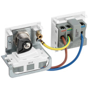 BG Electrical Euro Module - 13A double pole, key controlled socket