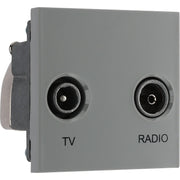 BG Electrical Euro Module - TV and radio - TV IEC male radio IEC female