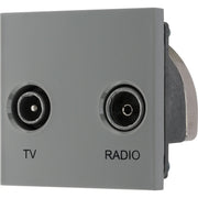 BG Electrical Euro Module - TV and radio - TV IEC male radio IEC female