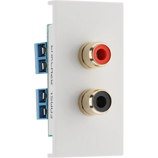 BG Electrical Euro Module - RCA x 2 outlet