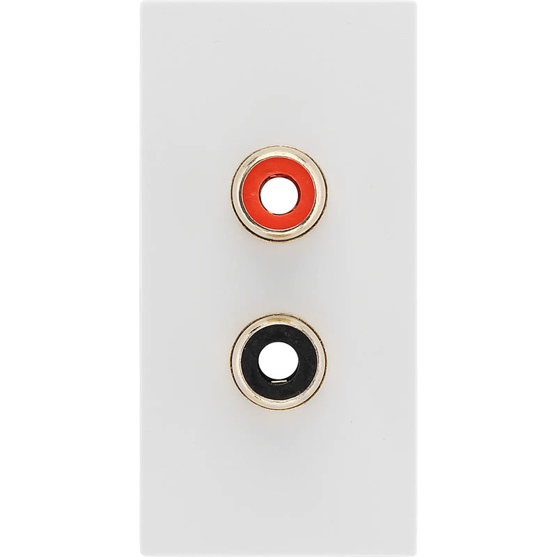 BG Electrical Euro Module - RCA x 2 outlet