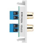 BG Electrical Euro Module - RCA x 2 outlet
