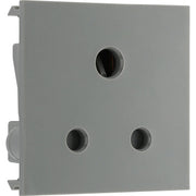 BG Electrical Euro Module - 5A round pin, unswitched socket
