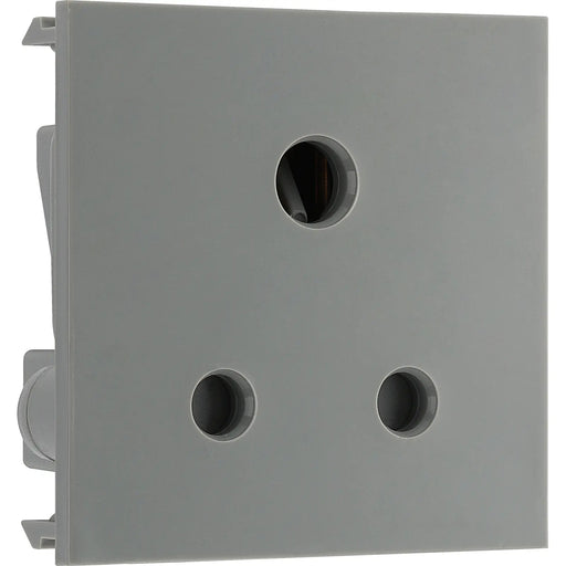 BG Electrical Euro Module - 5A round pin, unswitched socket