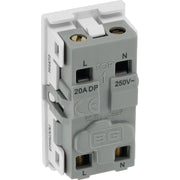 BG Electrical Euro Module - 20 Amp double pole switch