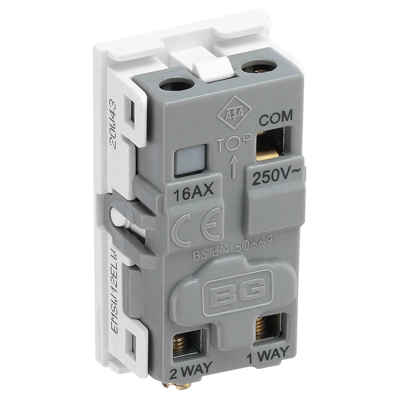 BG Electrical Euro Module - 20 AX 2 way, key switch, emergency lighting
