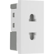 BG Electrical Euro Module - 16A 2 pin, unswitched socket