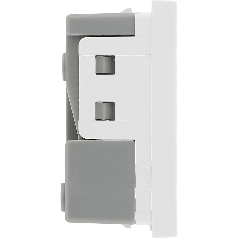 BG Electrical Euro Module - 16A 2 pin, unswitched socket