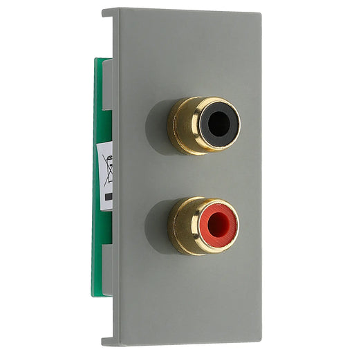 BG Electrical Euro Module - RCA x 2 outlet