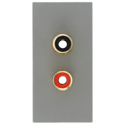BG Electrical Euro Module - RCA x 2 outlet