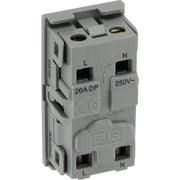 BG Electrical Euro Module - 20 Amp double pole switch