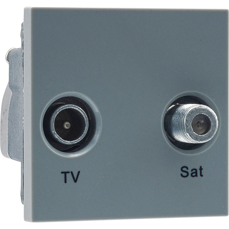 BG Electrical Euro Module - TV and satellite - IEC male radio IEC female