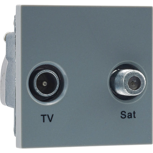 BG Electrical Euro Module - TV and satellite - IEC male radio IEC female