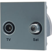 BG Electrical Euro Module - TV and satellite - IEC male radio IEC female