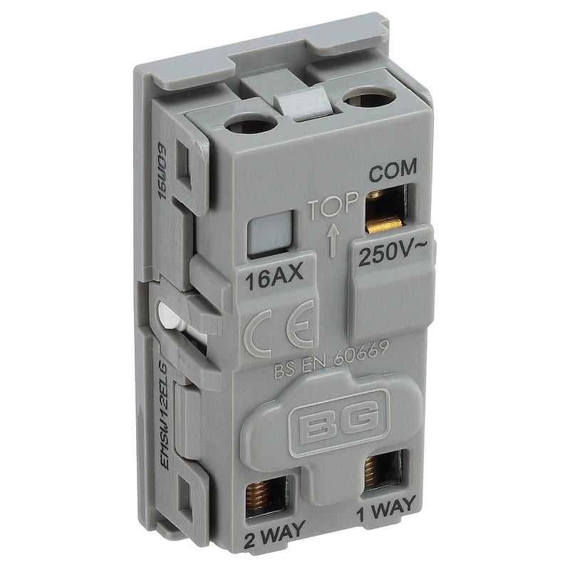BG Electrical Euro Module - 20 AX 2 way, key switch, emergency lighting