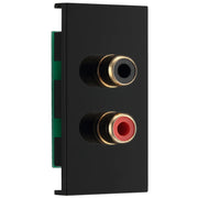 BG Electrical Euro Module - RCA x 2 outlet