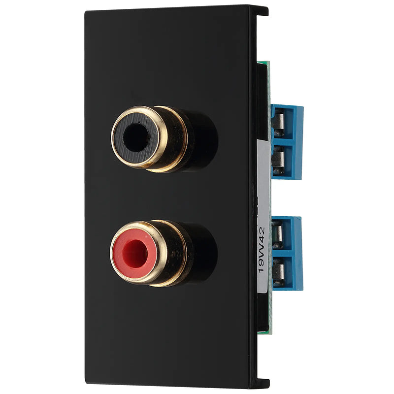 BG Electrical Euro Module - RCA x 2 outlet
